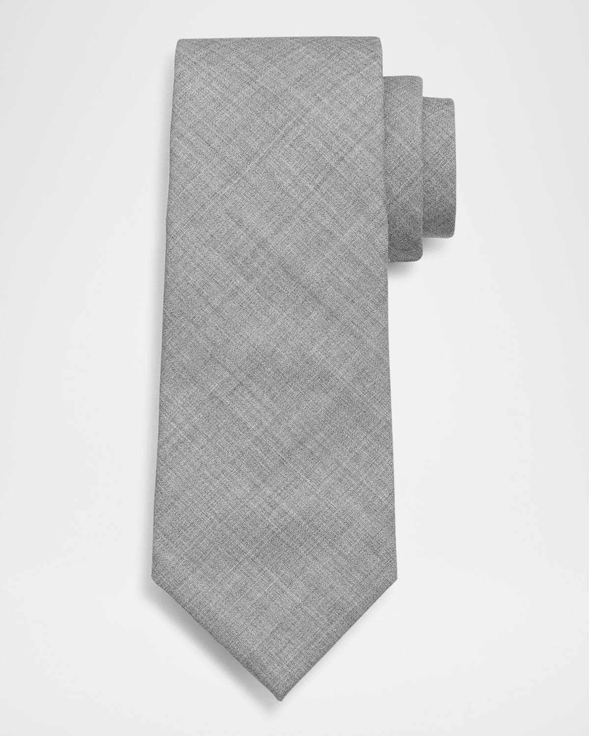 Brunello Cucinelli Men's Lightweight Wool Solid Tie