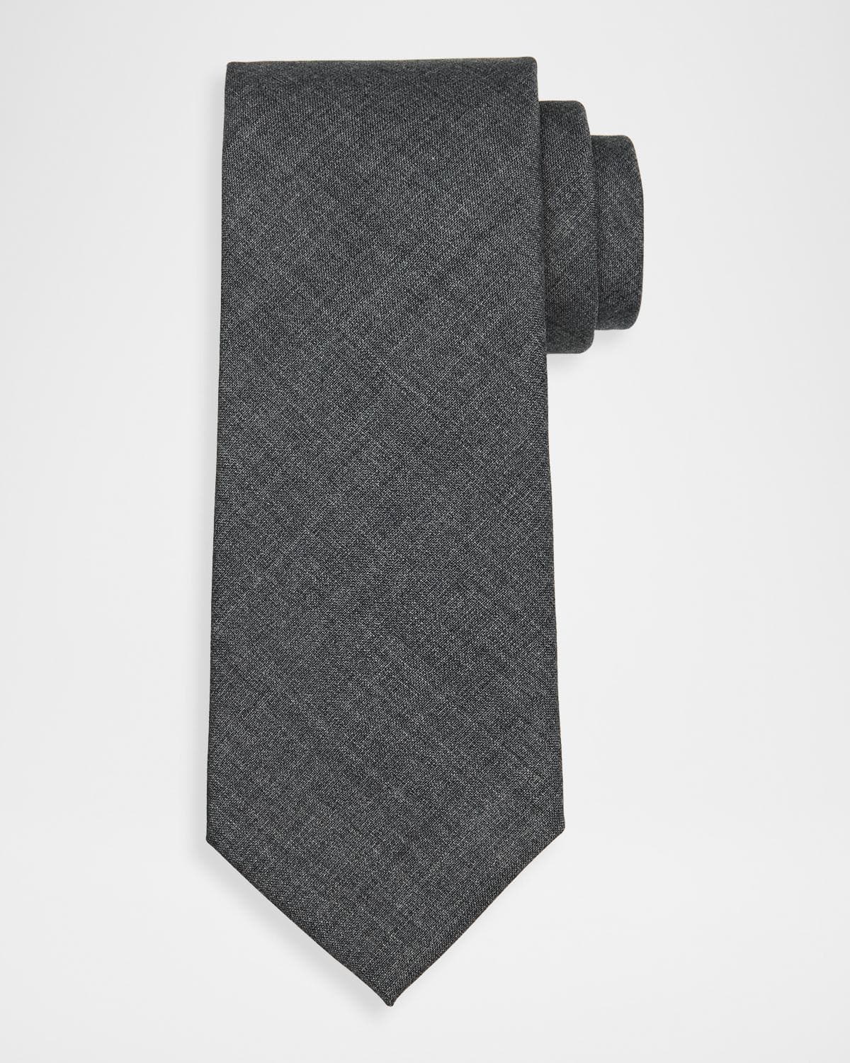 Brunello Cucinelli Men's Lightweight Wool Solid Tie