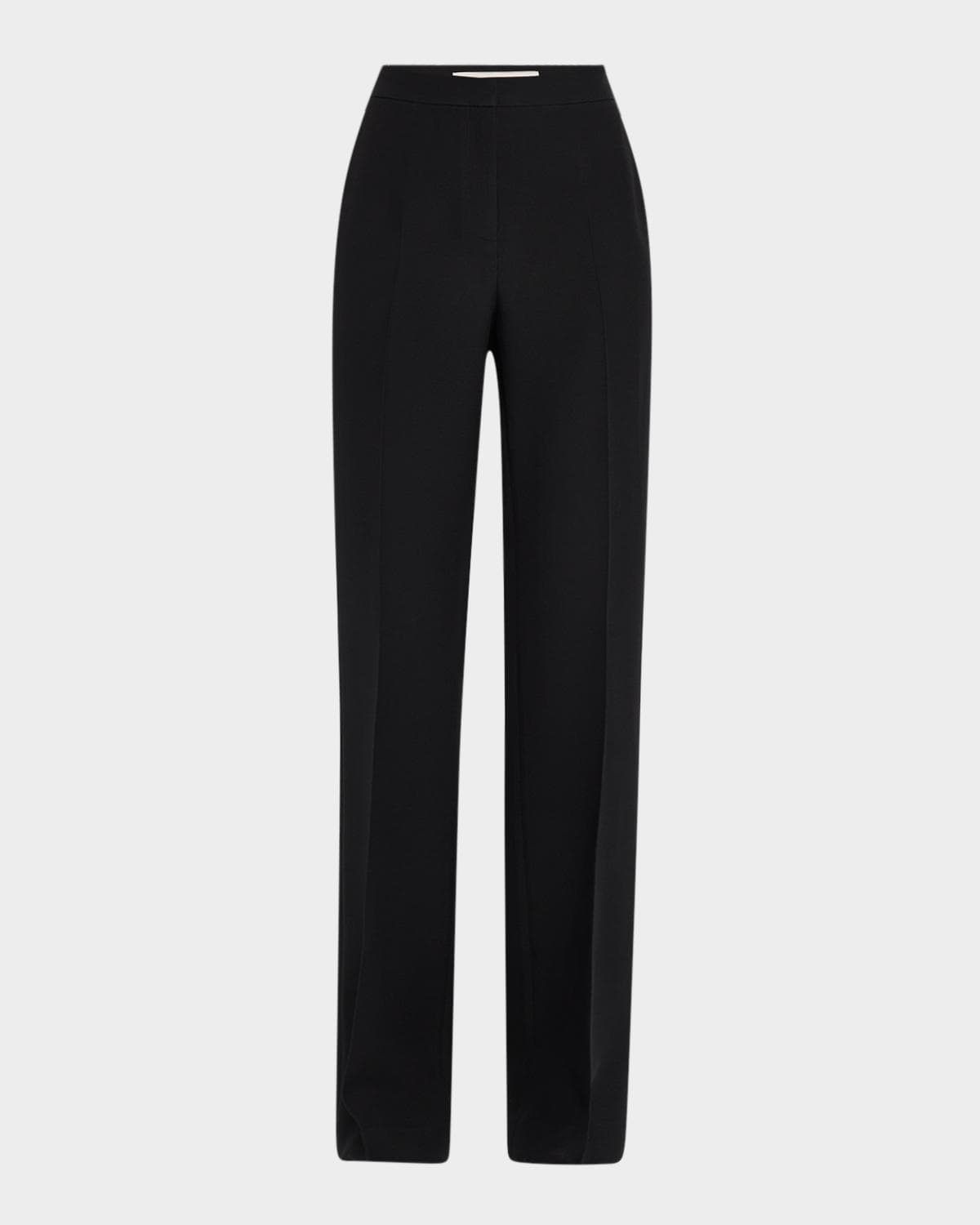 Lafayette 148 New York Saint Marks Straight Wool-Silk Pants