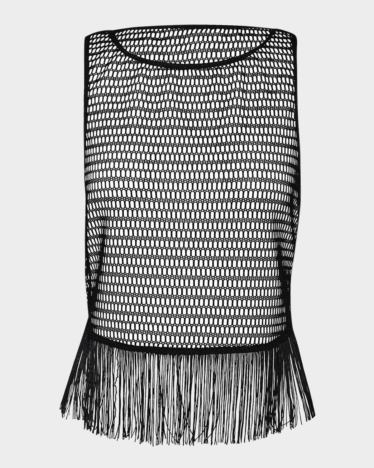 La Blanca Open-Knit Crochet Tank Top