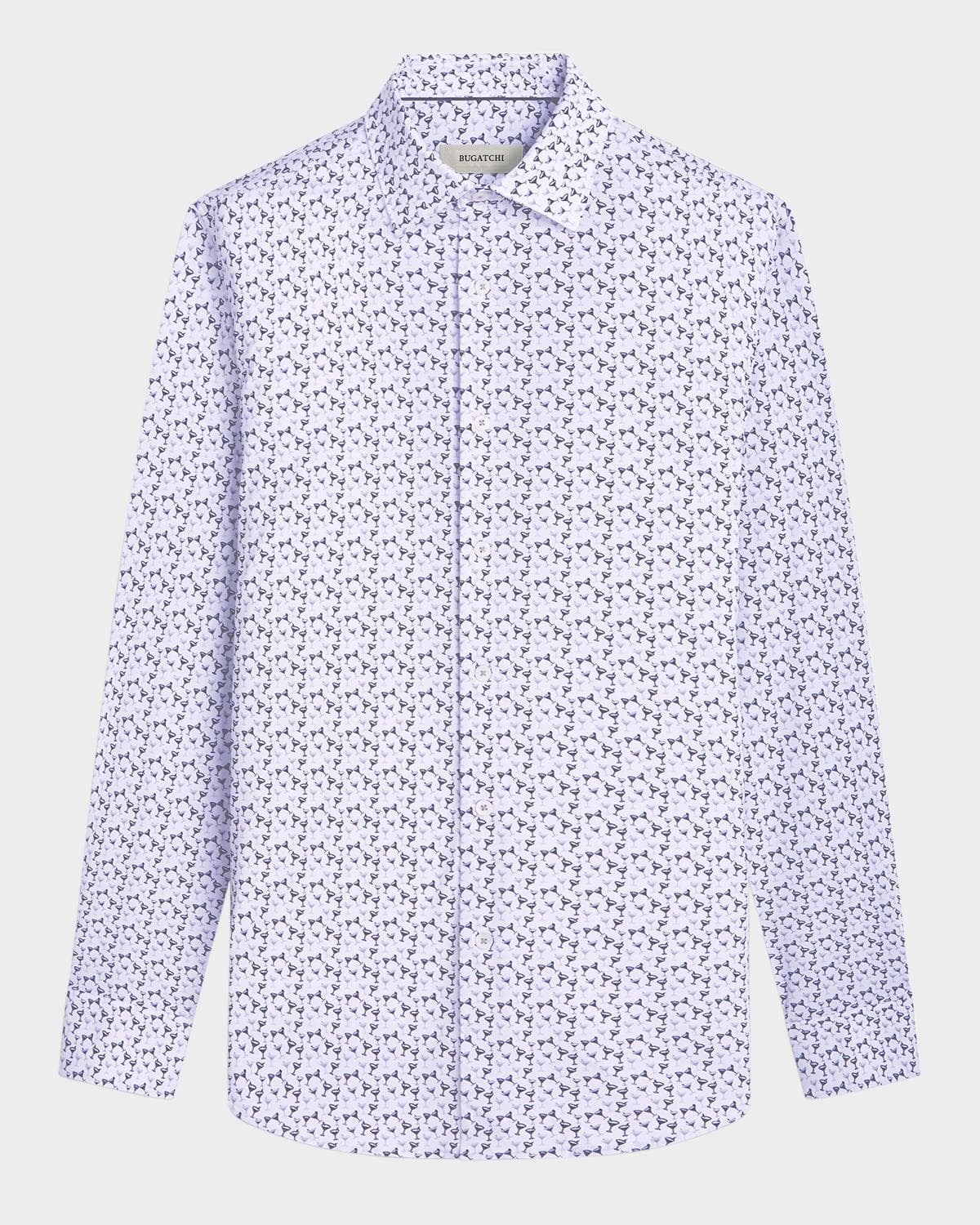 Bugatchi Men's OoohCotton James Cocktail-Print Sport Shirt