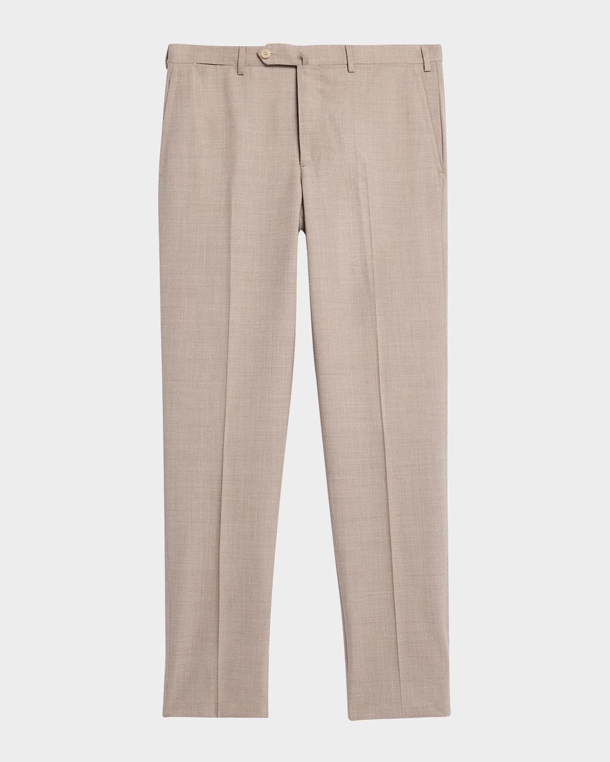 Isaia Men's Wool Flat Front Pants