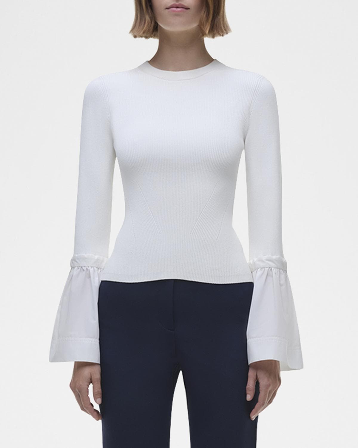 SIMKHAI Agata Long-Sleeve Top · MEDIUM