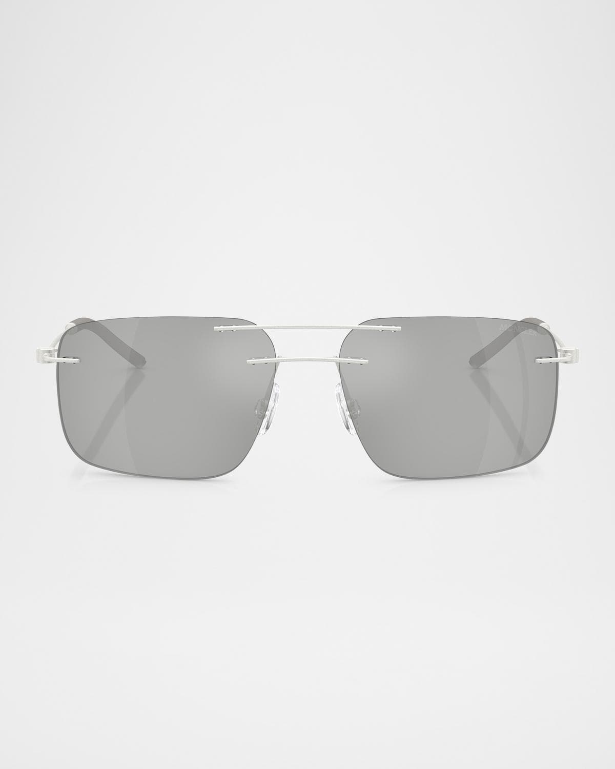 Moncler Men's ME4003 Rectangular Sunglasses