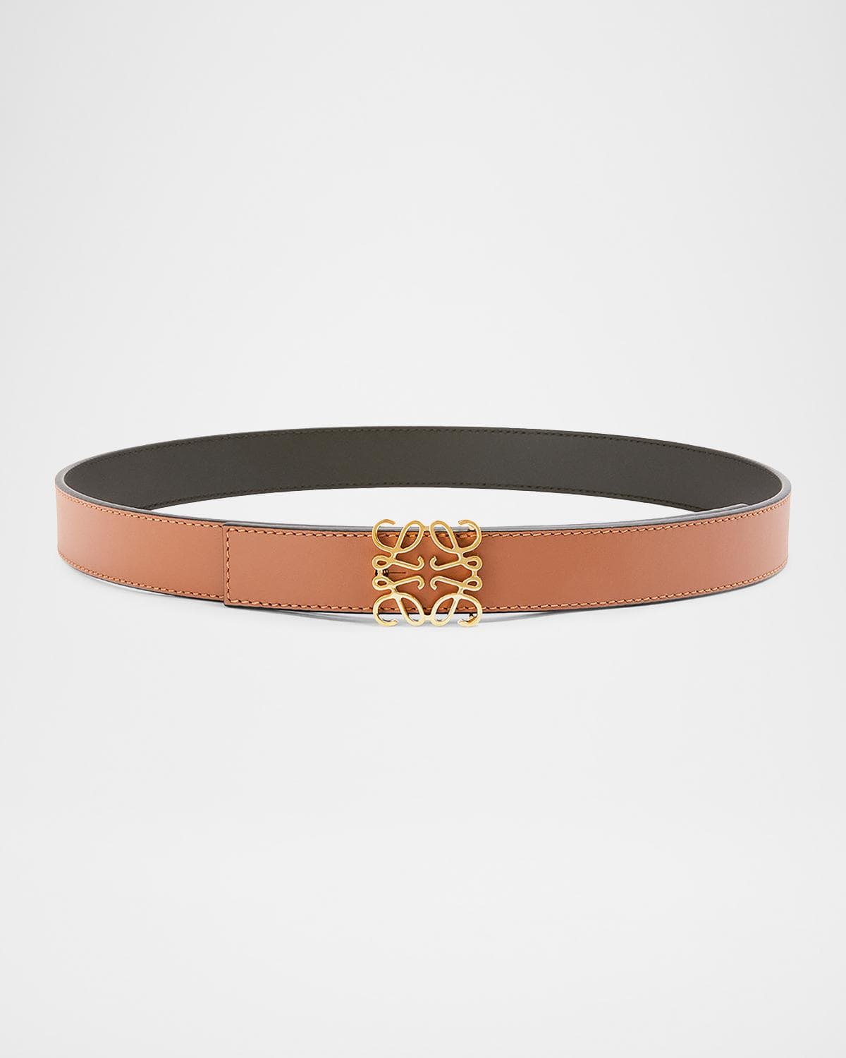 LOEWE Anagram Reversible Leather Belt