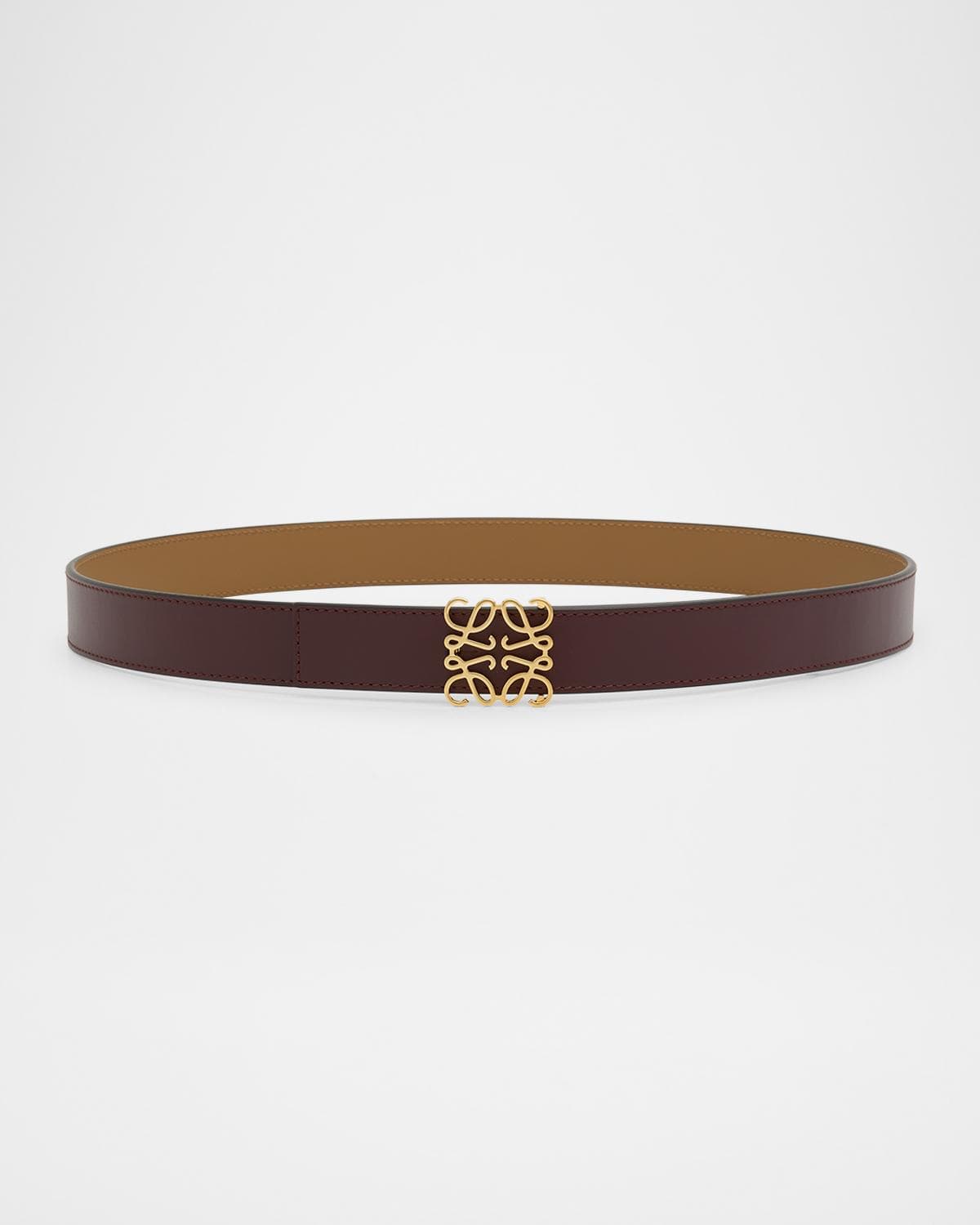 LOEWE Anagram Reversible Leather Belt