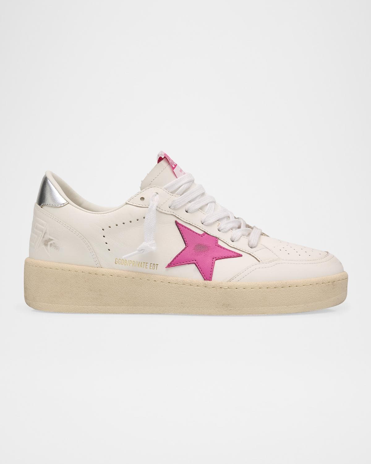 Golden Goose Ball Star Mixed Leather Low-Top Sneakers