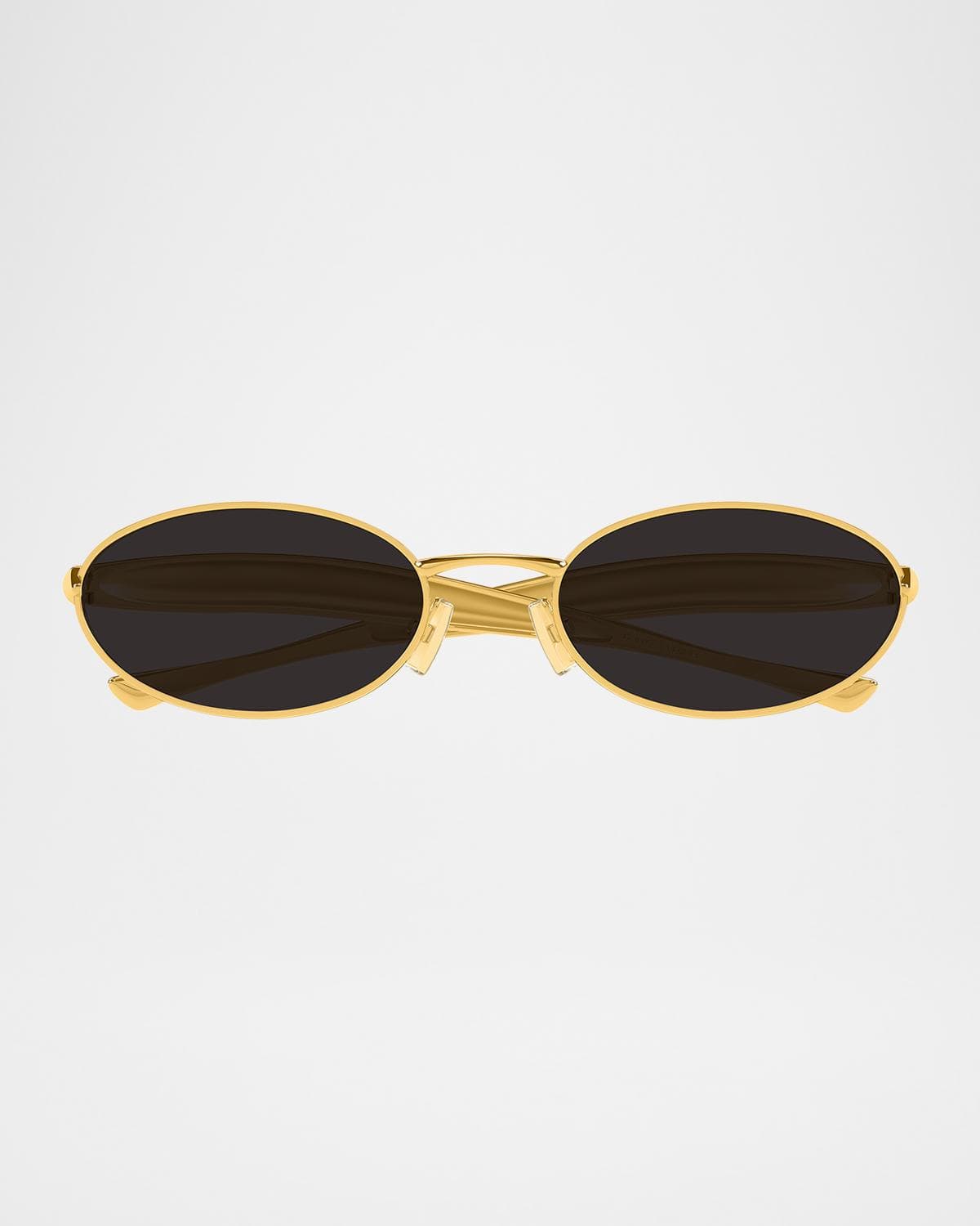 Bottega Veneta Sardine Logo Engraved Metal Sunglasses