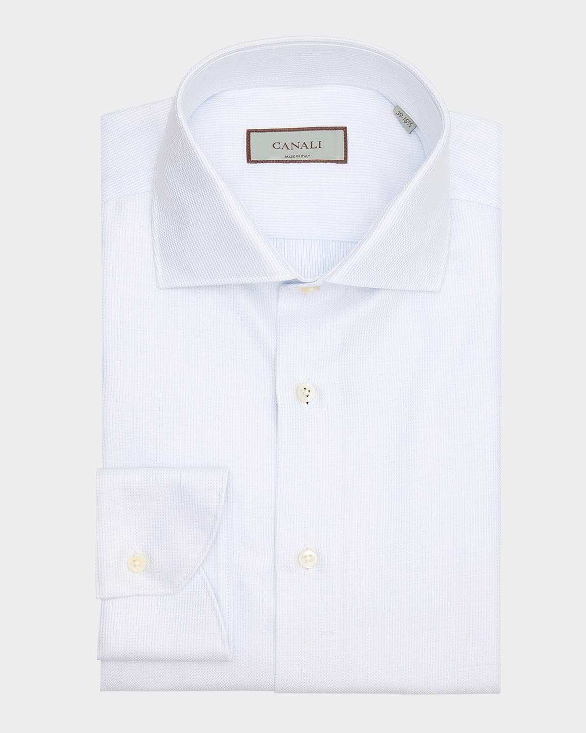 Canali Men's Cotton Micro-Structure Dress Shirt
