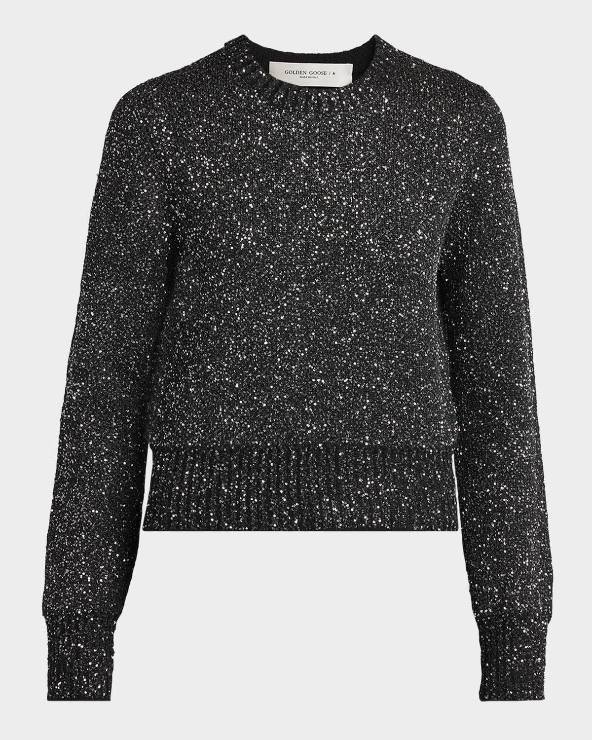 Golden Goose Journey Sequined Crop Sweater