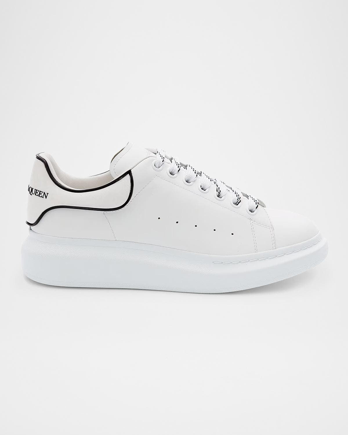 McQueen Men's Contrast-Trim Leather Oversized Sneakers