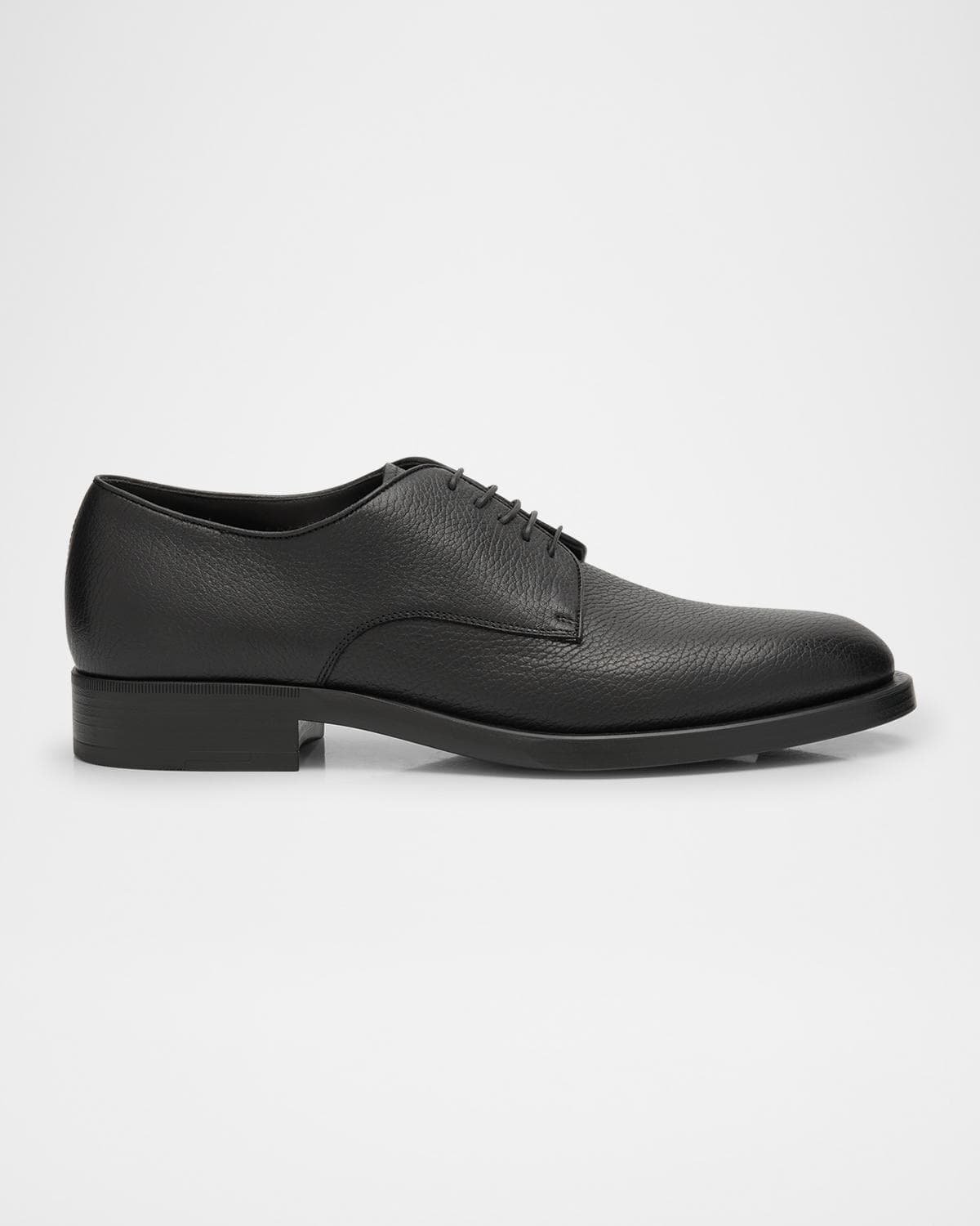 Giorgio Armani Men's Grained Leather Derby Shoes