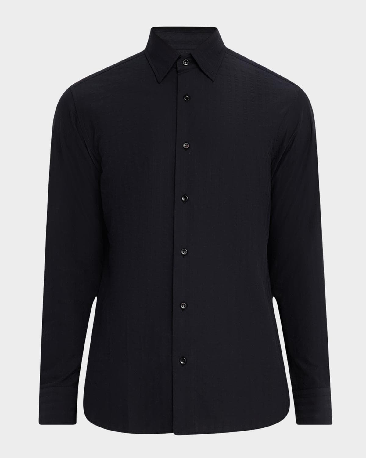 Brioni Men's Cotton Tonal Stripe Sport Shirt