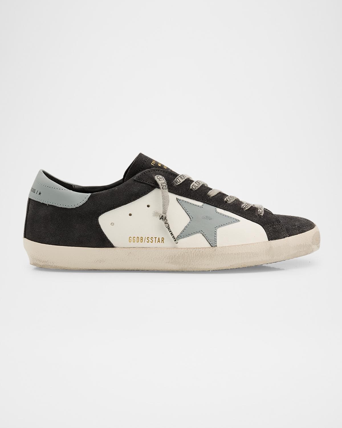 Golden Goose Men's Super-Star Leather and Suede Low-Top Sneakers · 46 EU (13D US)