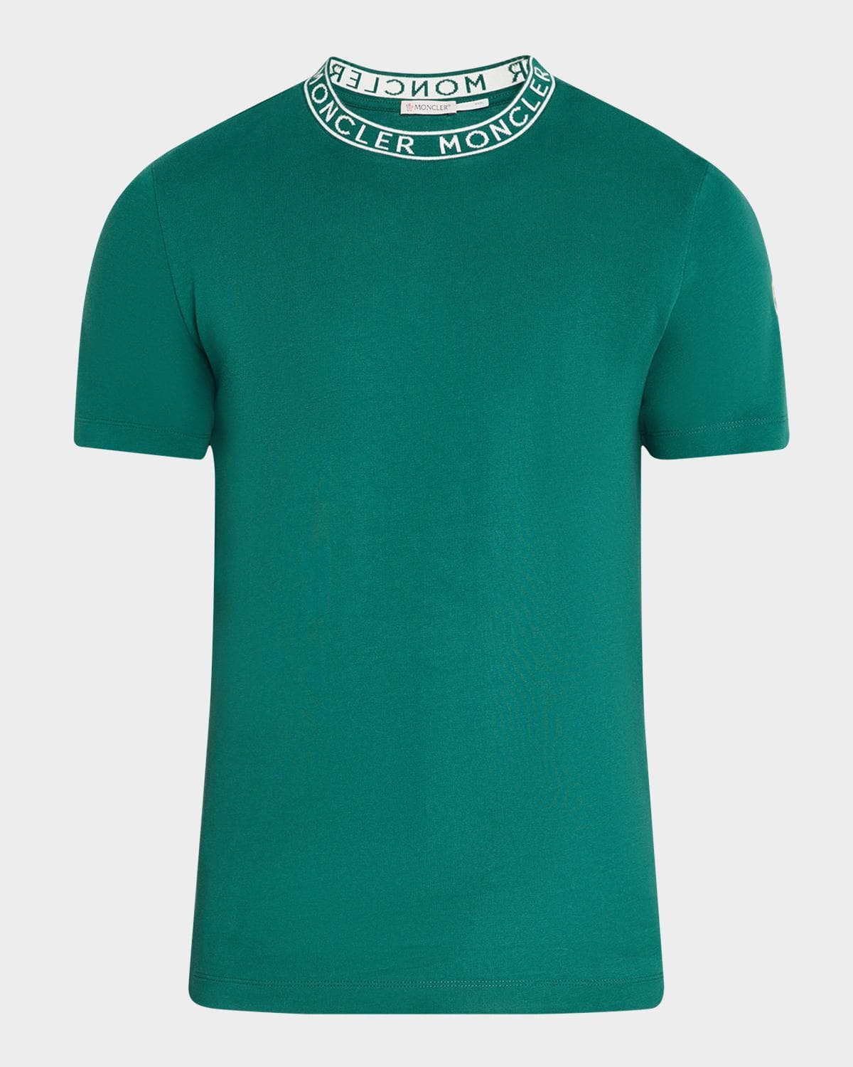 Moncler Men's Logo-Collar Jersey T-Shirt