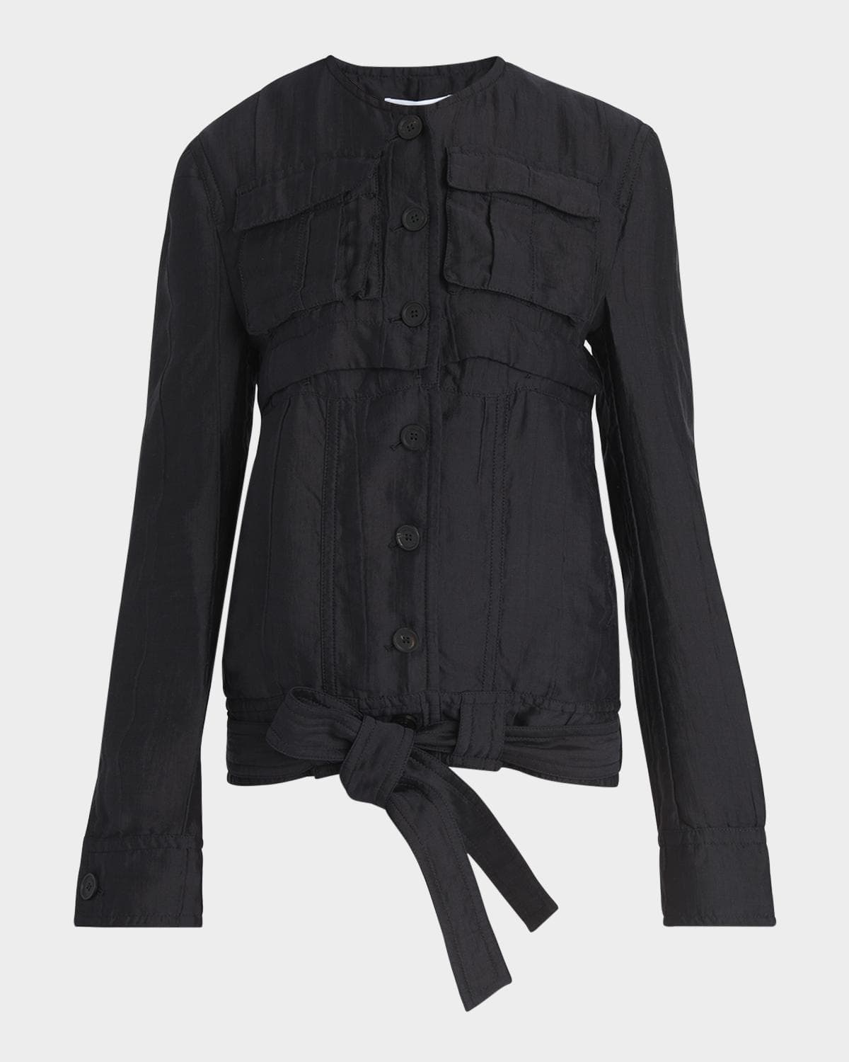 FERRAGAMO Triple Silk Organdie Transformable Jacket
