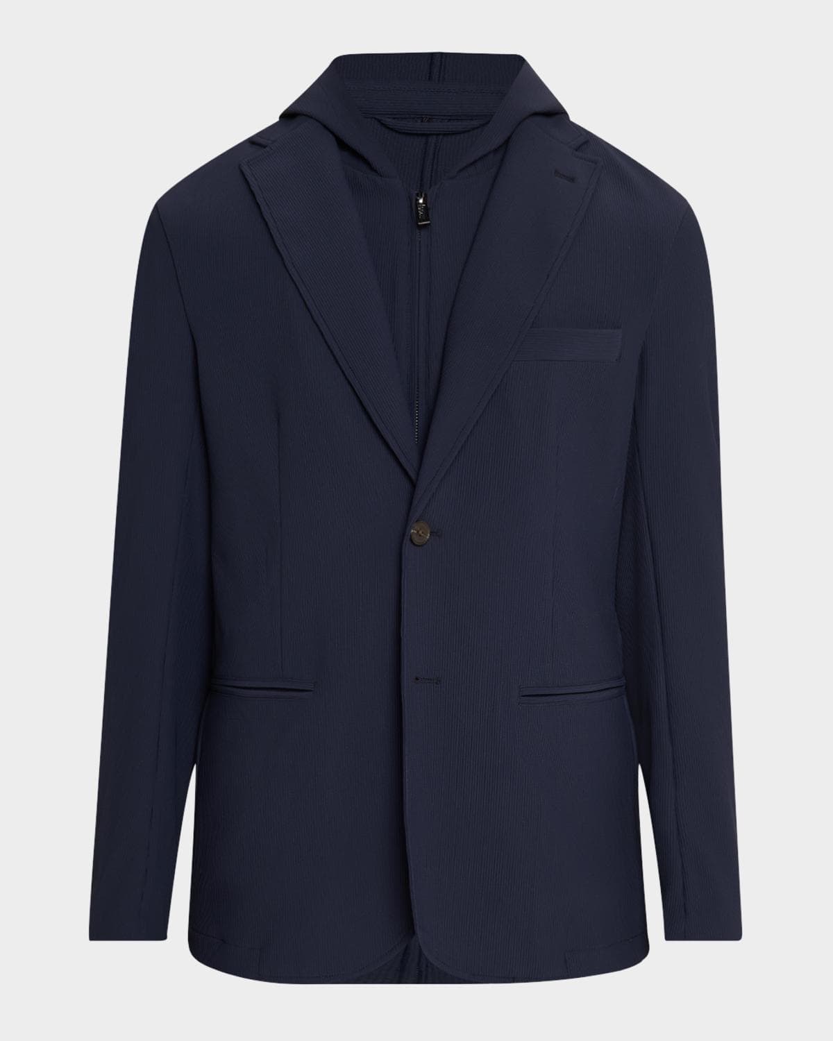 Emporio Armani Men's Nylon Stretch Blazer with Removable Hood · 46R EU (36R US)