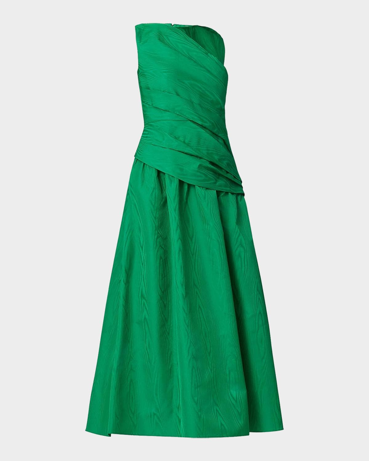 Shoshanna Gabriele Pleated Swirl-Print Midi Dress