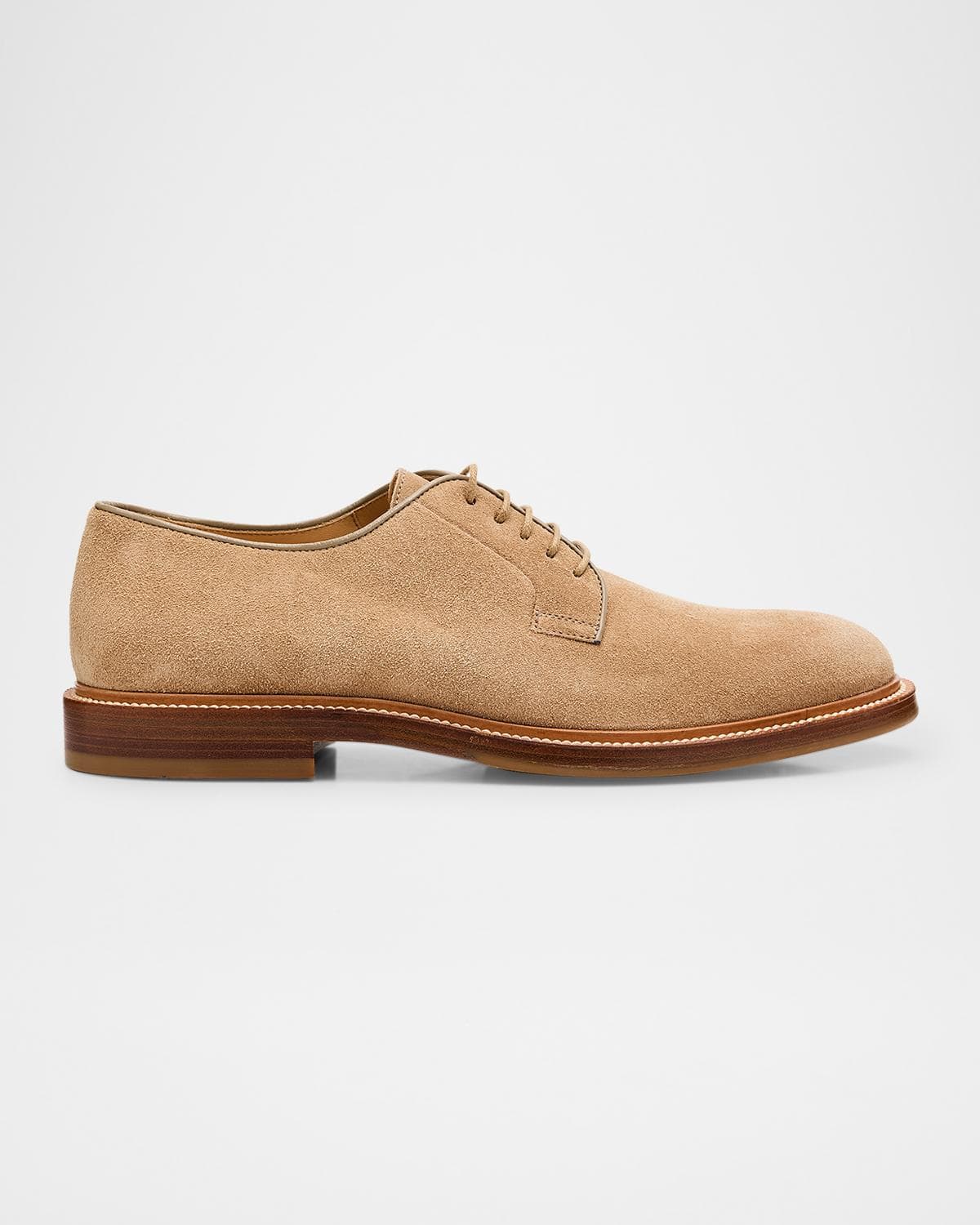 Brunello Cucinelli Men's Suede Derby Shoes