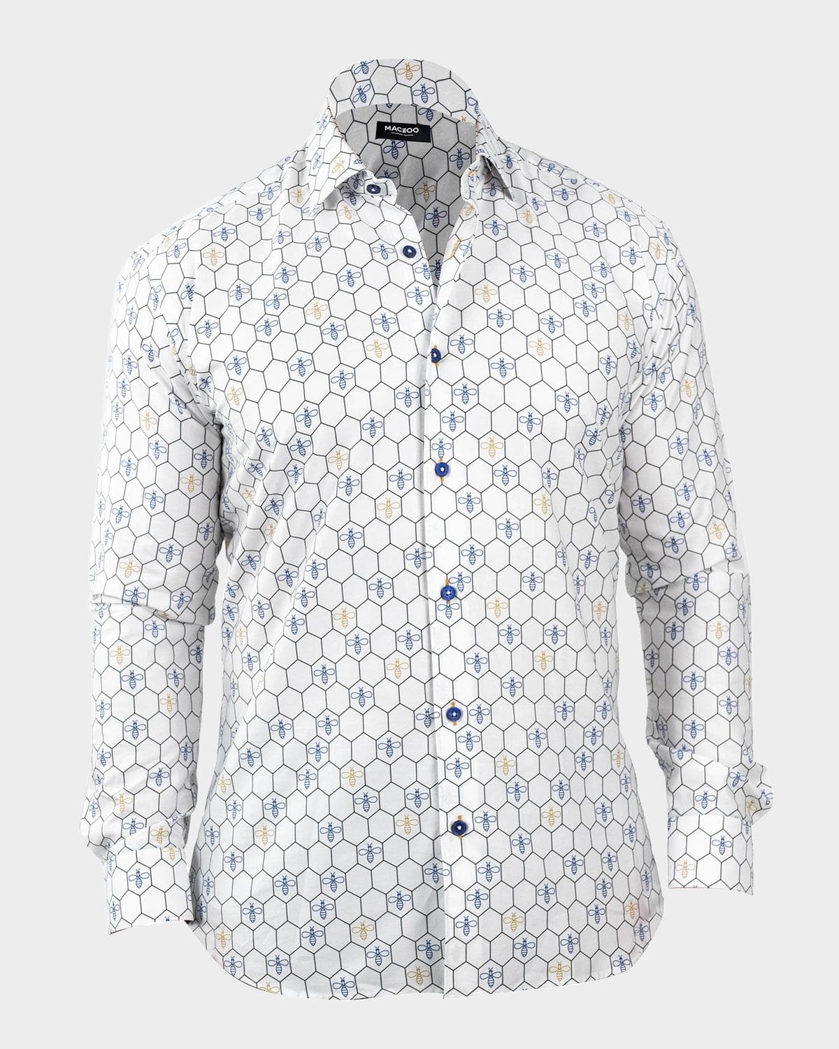 Maceoo Men's Fibonacci Bumblegon Cotton Sport Shirt