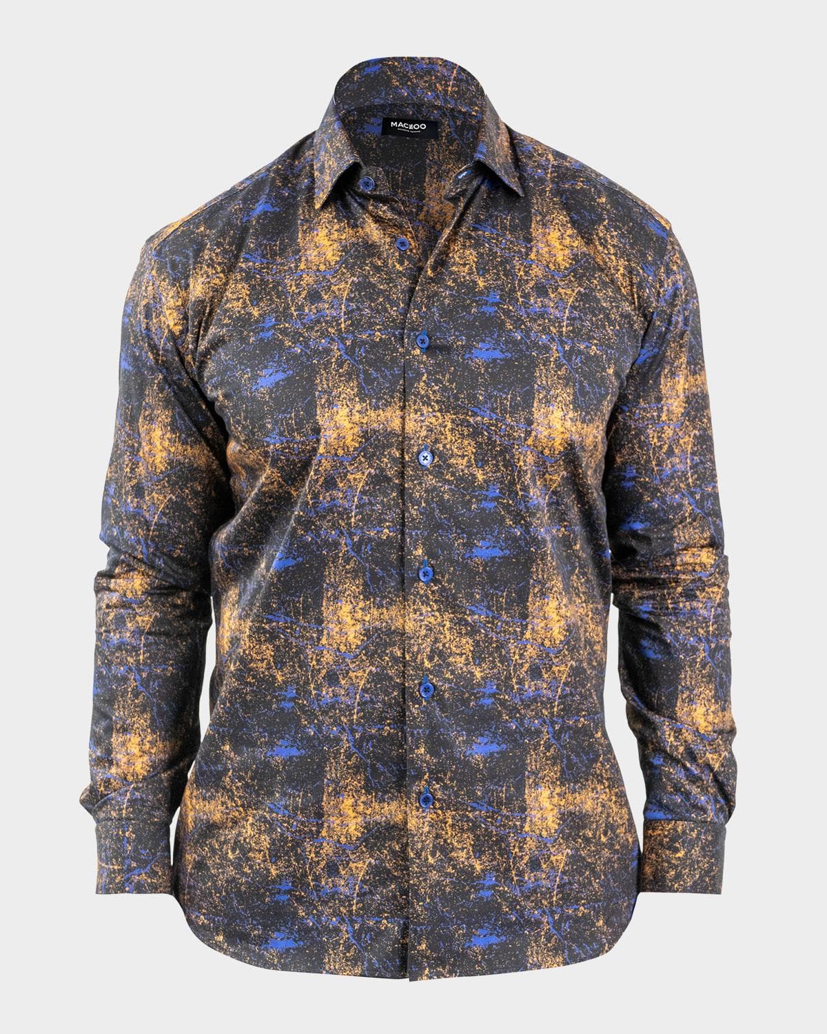 Maceoo Men's Fibonacci Galaxy Splash Cotton Sport Shirt