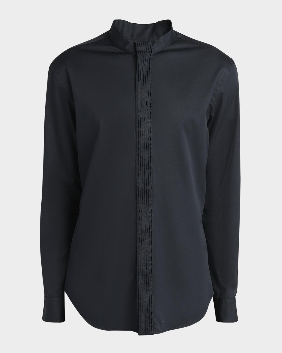 Giorgio Armani Men's Luxe Pleated Stripe Dress Shirt · 39 (15.5)