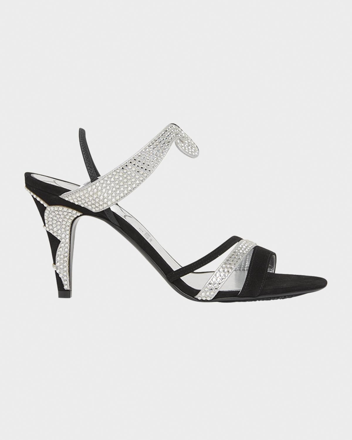 Valentino Garavani Strass Suede Cosmos Slingback Sandals