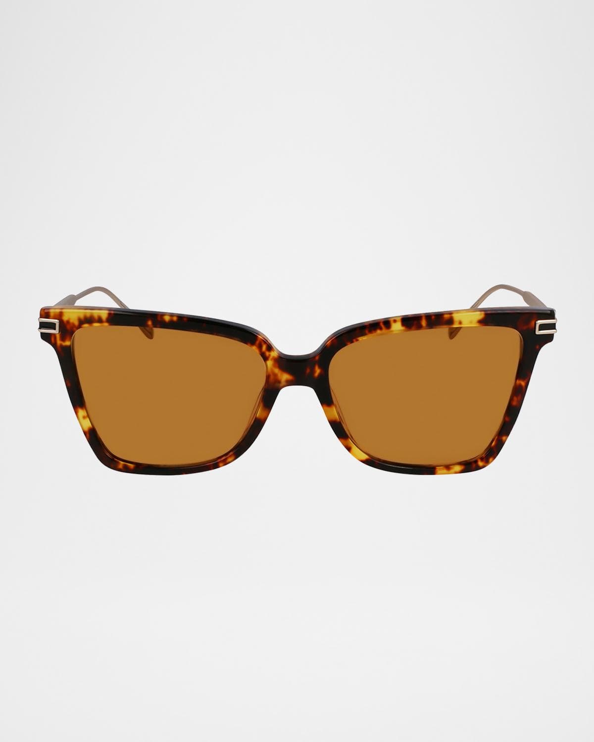 FERRAGAMO Gancino Acetate & Metal Cat-Eye Sunglasses