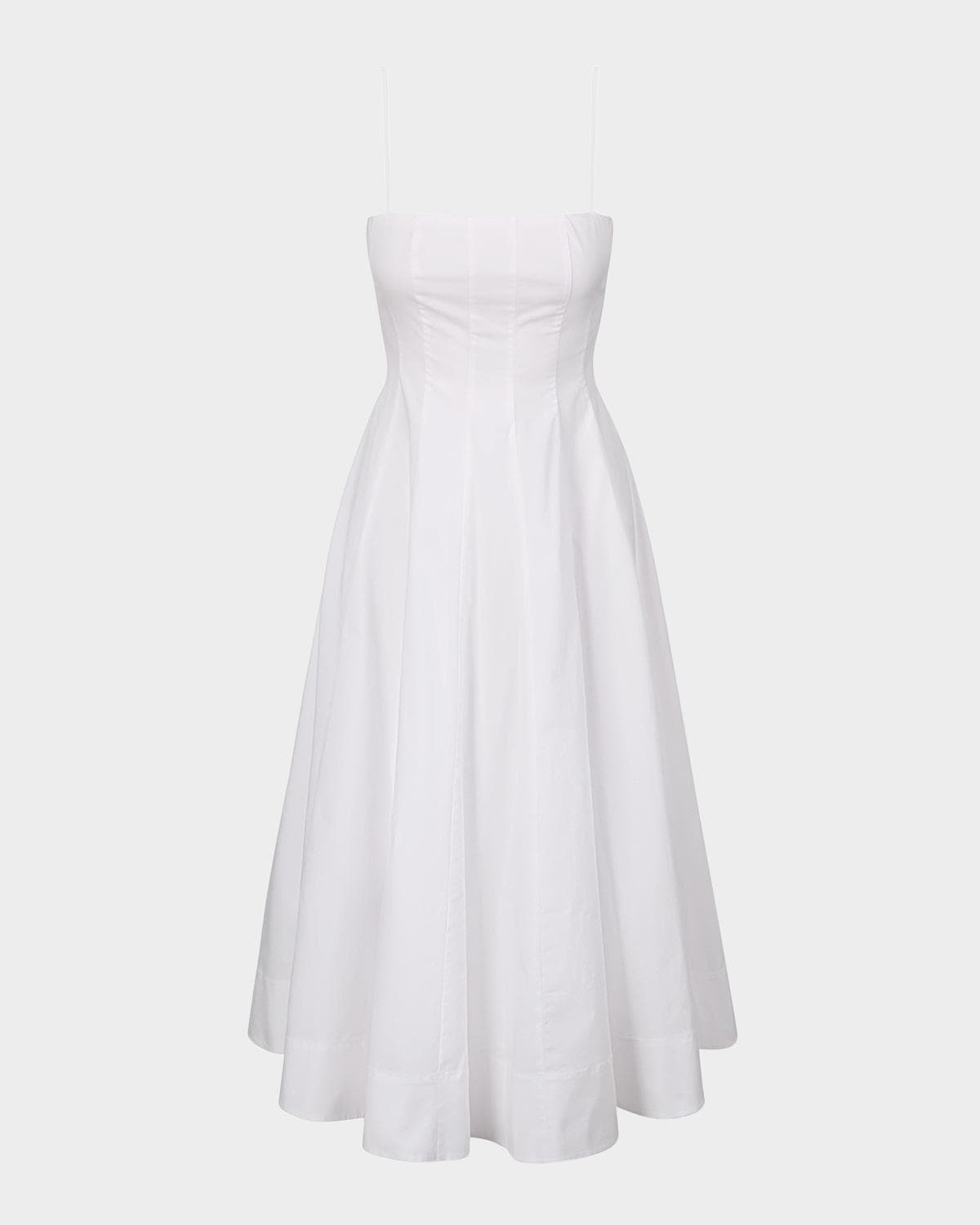 STAUD Wylie Paneled Midi Dress