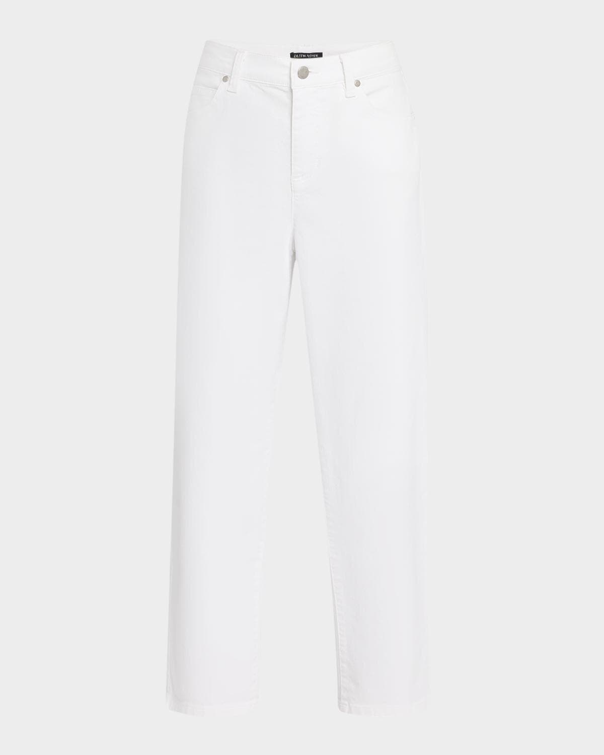 Eileen Fisher Cropped Stretch Cotton Denim Jeans