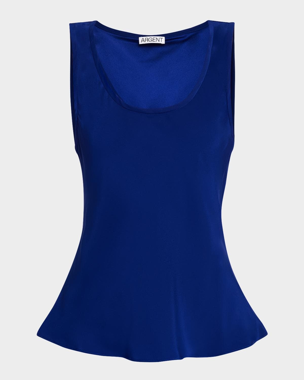 ARGENT Scoop-Neck Silk Charmeuse Tank · X-LARGE