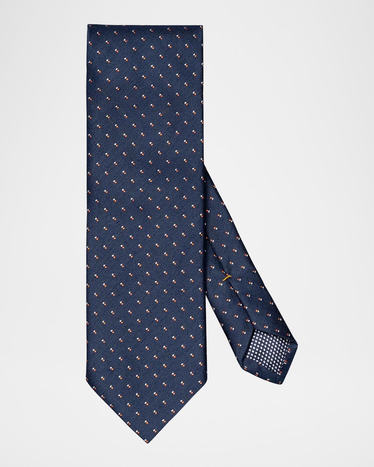 Eton Men's Pin Dot Silk and Linen Tie
