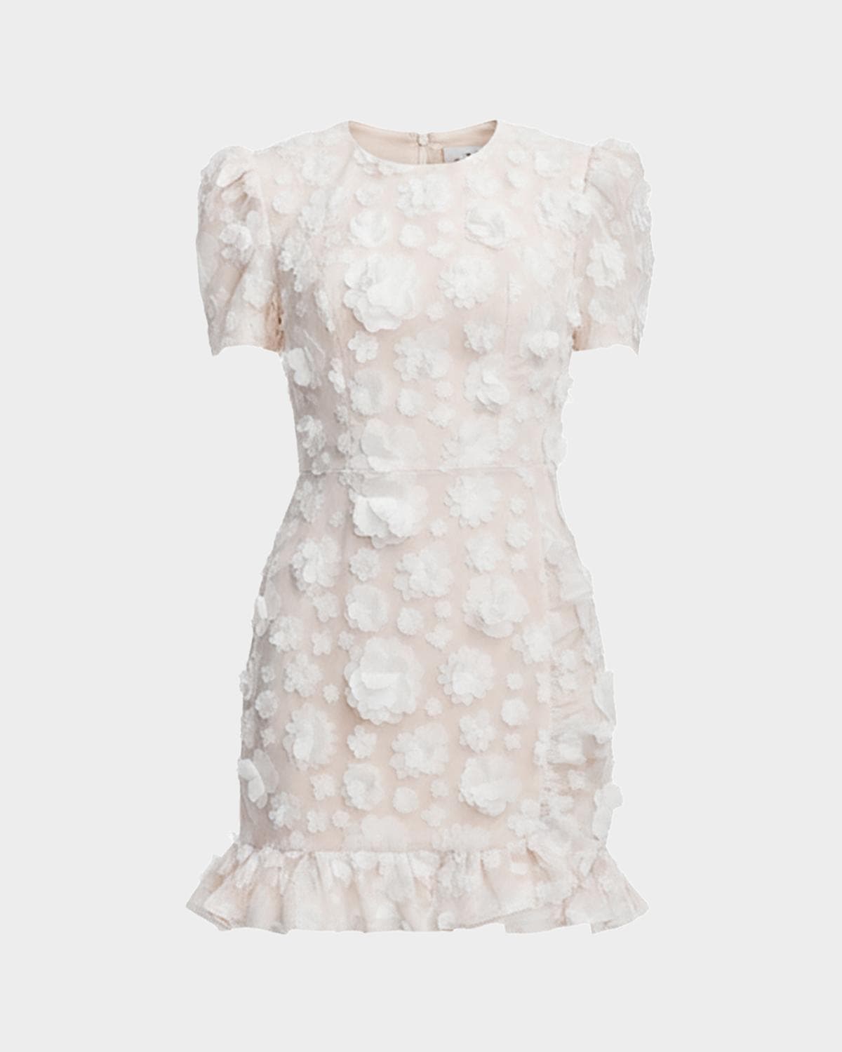 Dress the Population Black Label Brittany Embroidered Floral Applique Mini Dress