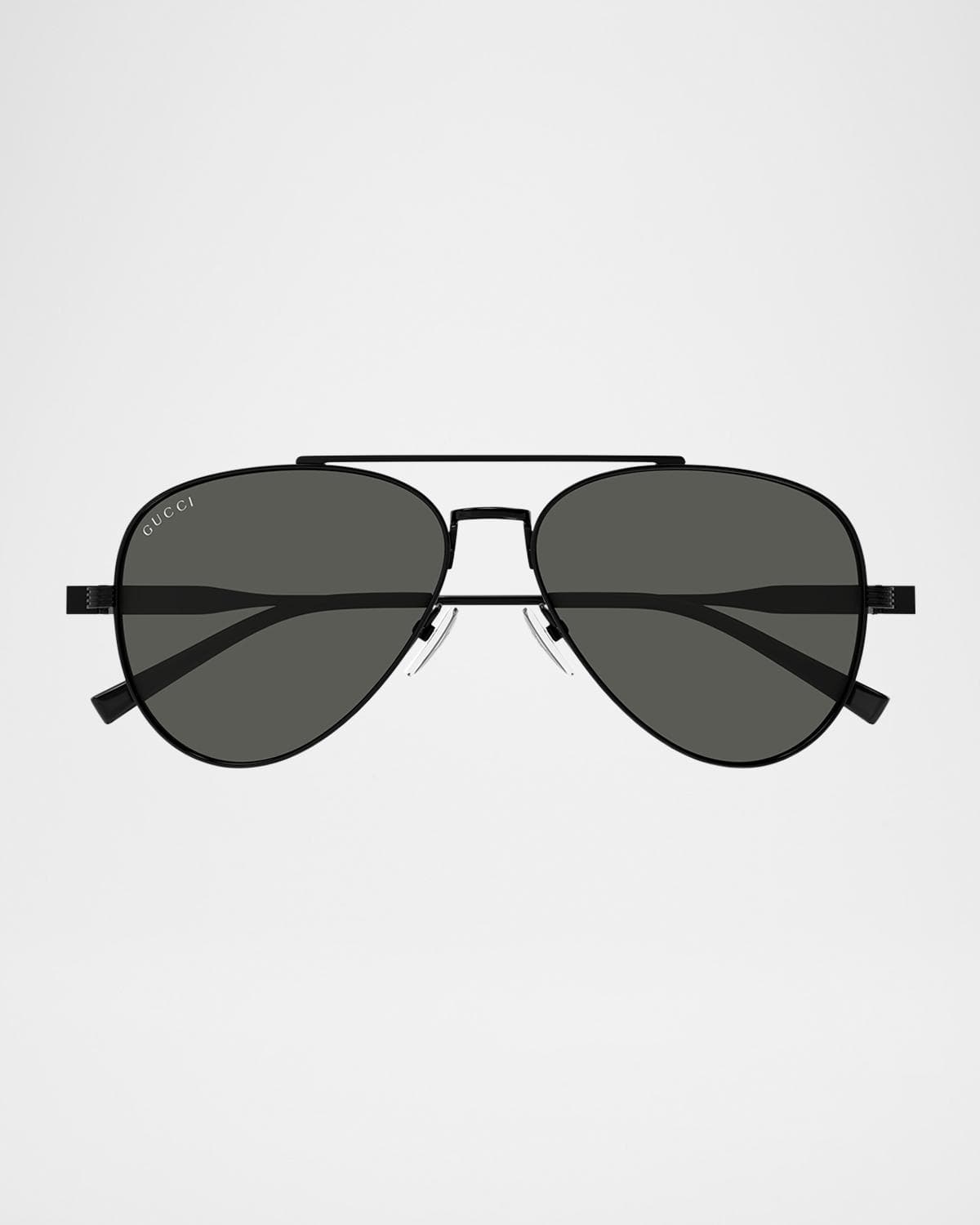 Gucci Men's GG1874SM Metal Aviator Sunglasses