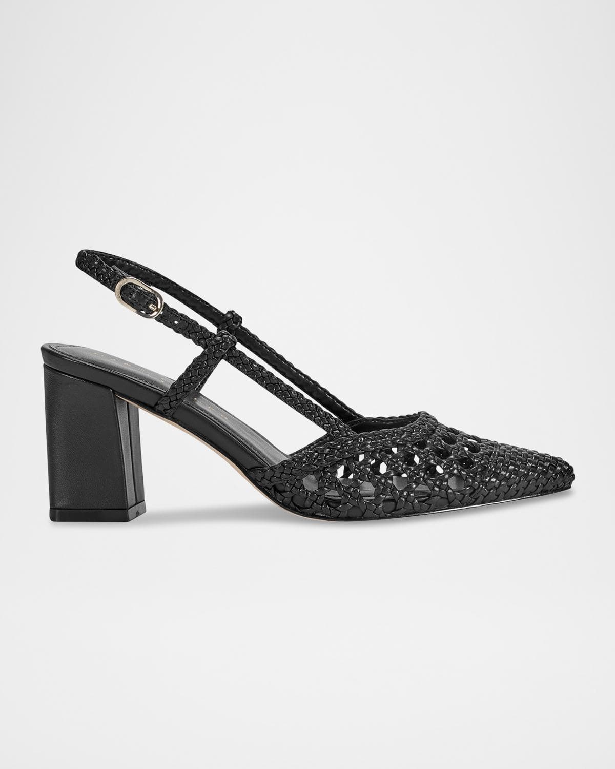 Marc Fisher LTD Zunnie Woven Leather Slingback Pumps · 7.5B / 37.5EU
