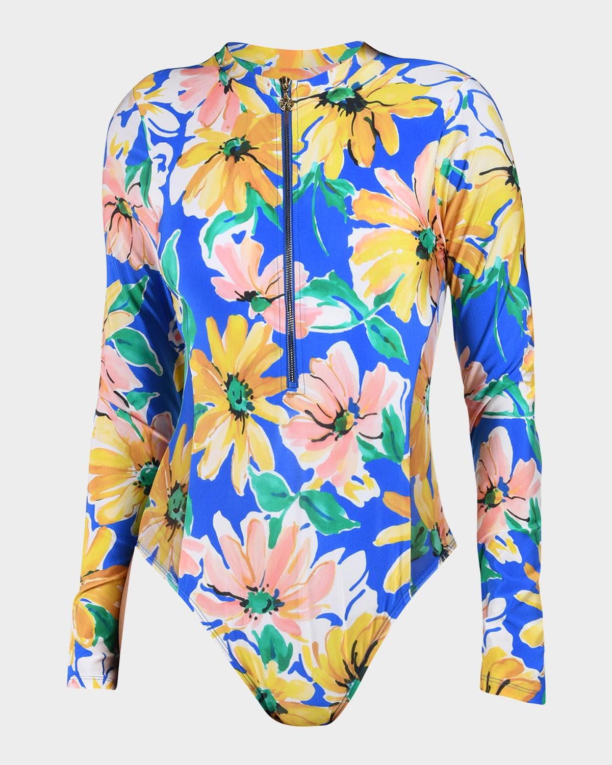 Sunshine 79 Sunflower Rashguard One-Piece Swimsuit