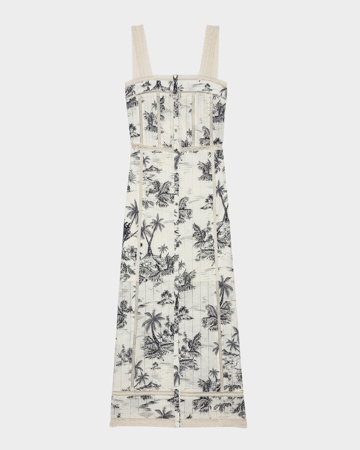 Zadig & Voltaire Renaid Tropical Island Midi Dress