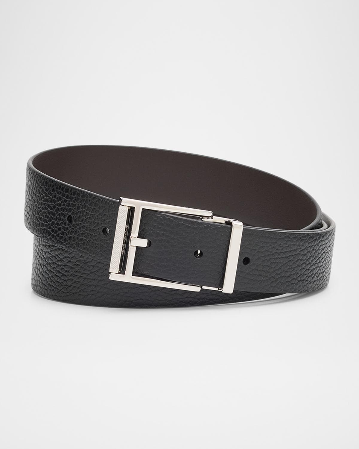FERRAGAMO Men's Reversible Leather Resin-Buckle Belt