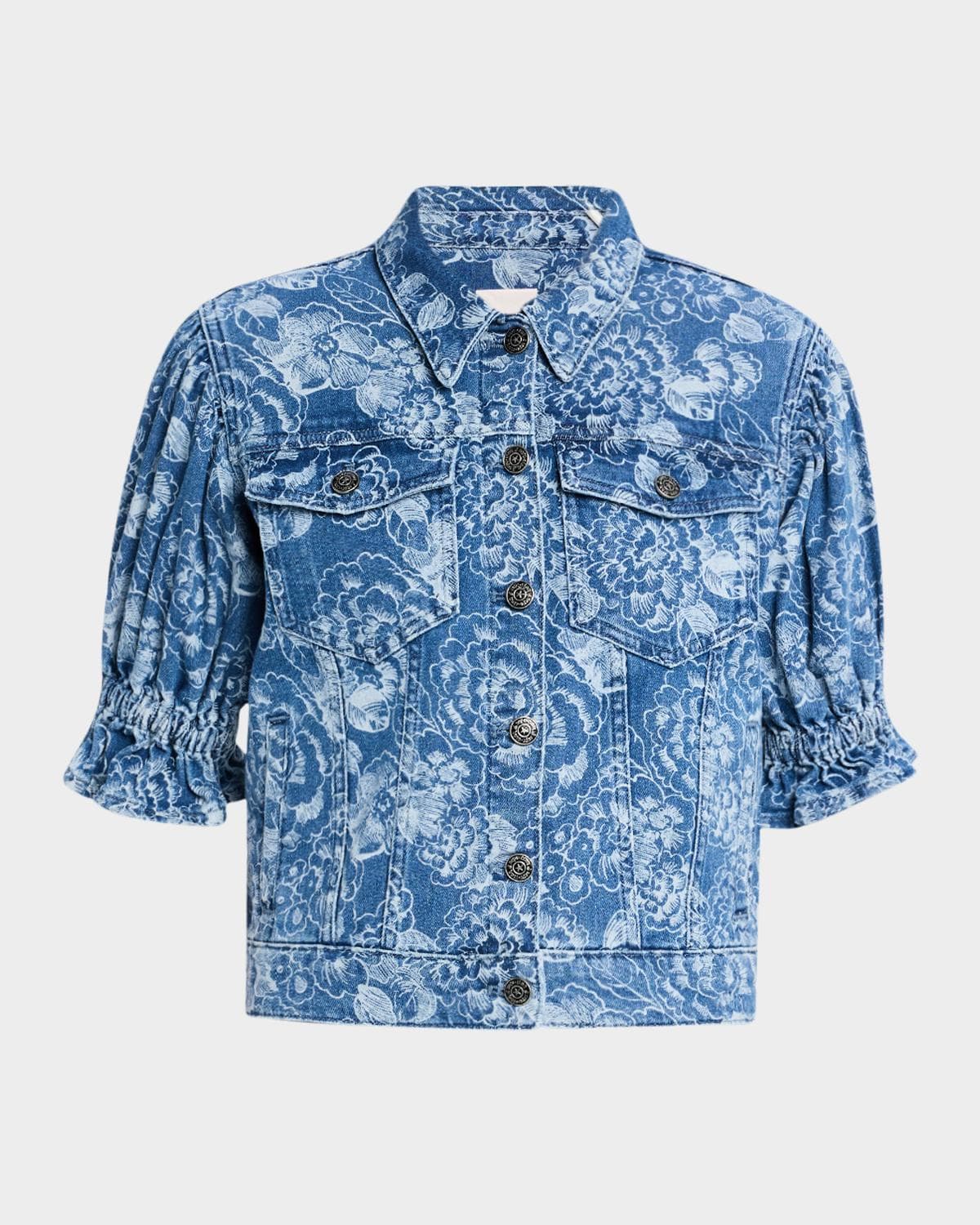Cinq à Sept Sketchbook Sylvain Floral Denim Jacket