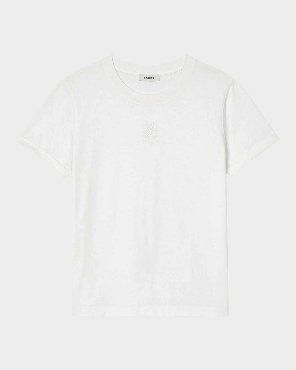 Sandro Ezra Cutout Logo T-Shirt · 2