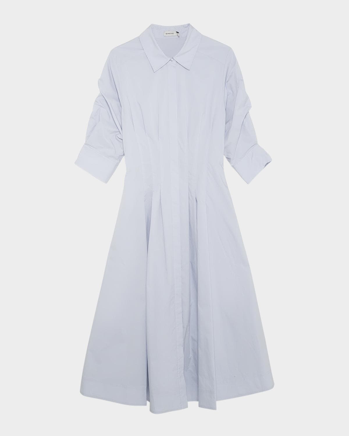 SIMKHAI Jazz Pintuck Midi Dress