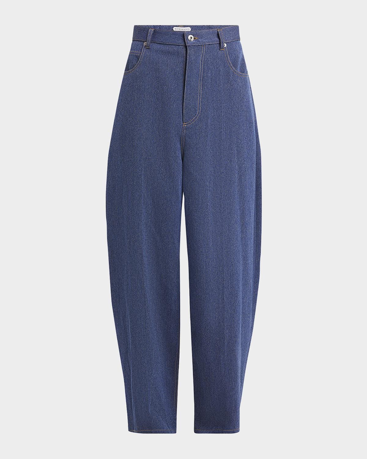 Bottega Veneta Men's Wide-Leg Drill Trousers