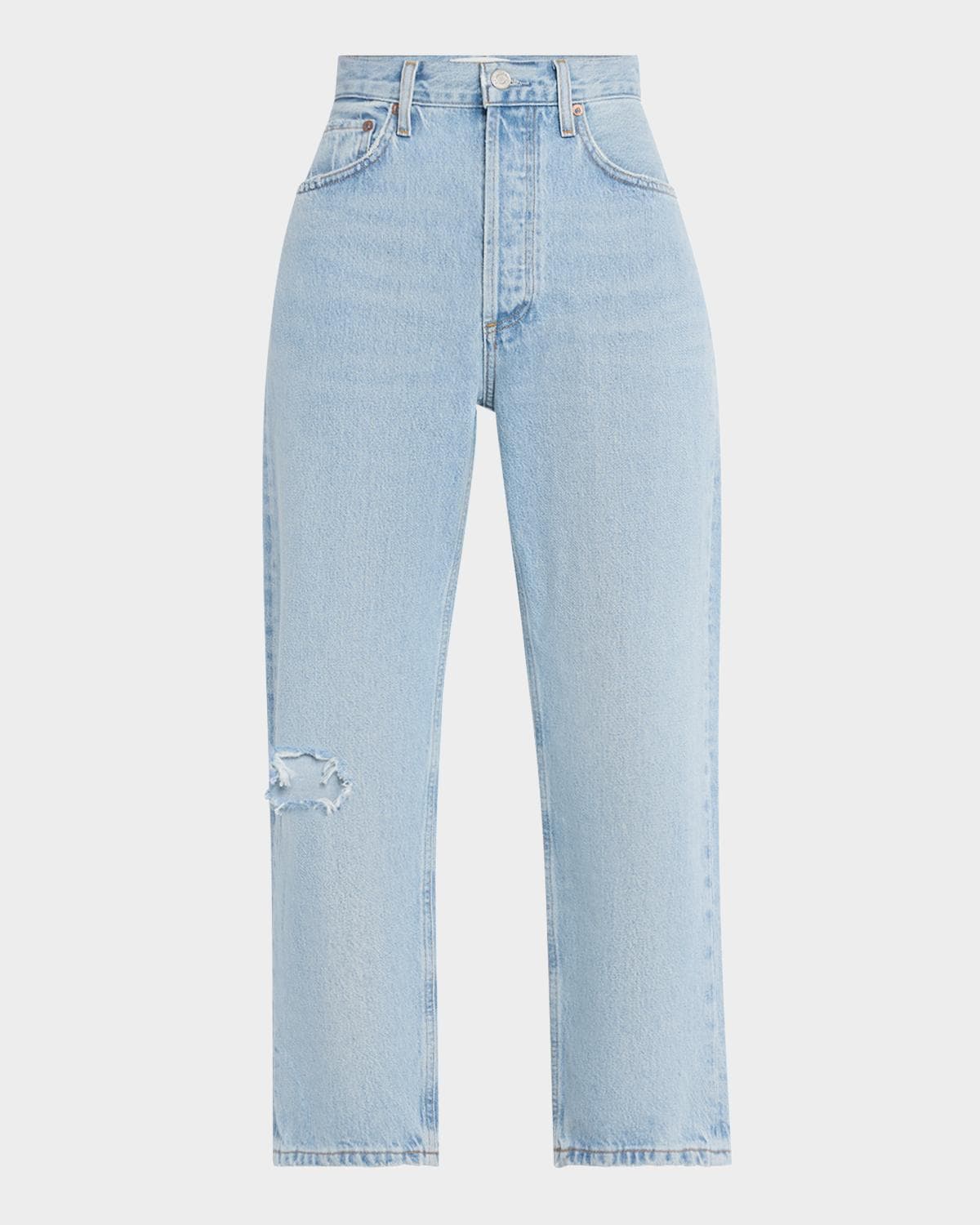 AGOLDE 90's Crop Mid-Rise Loose Straight Jeans