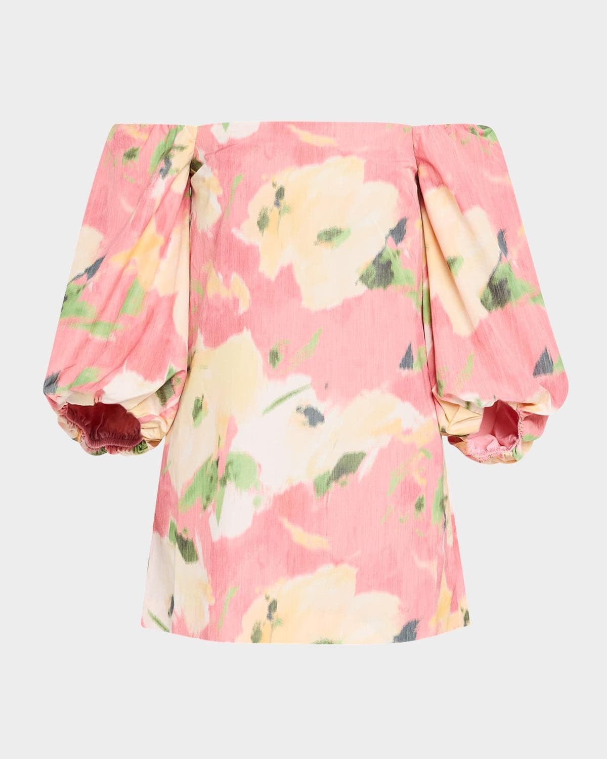 Tanya Taylor Ashley Printed Off-The-Shoulder Dress