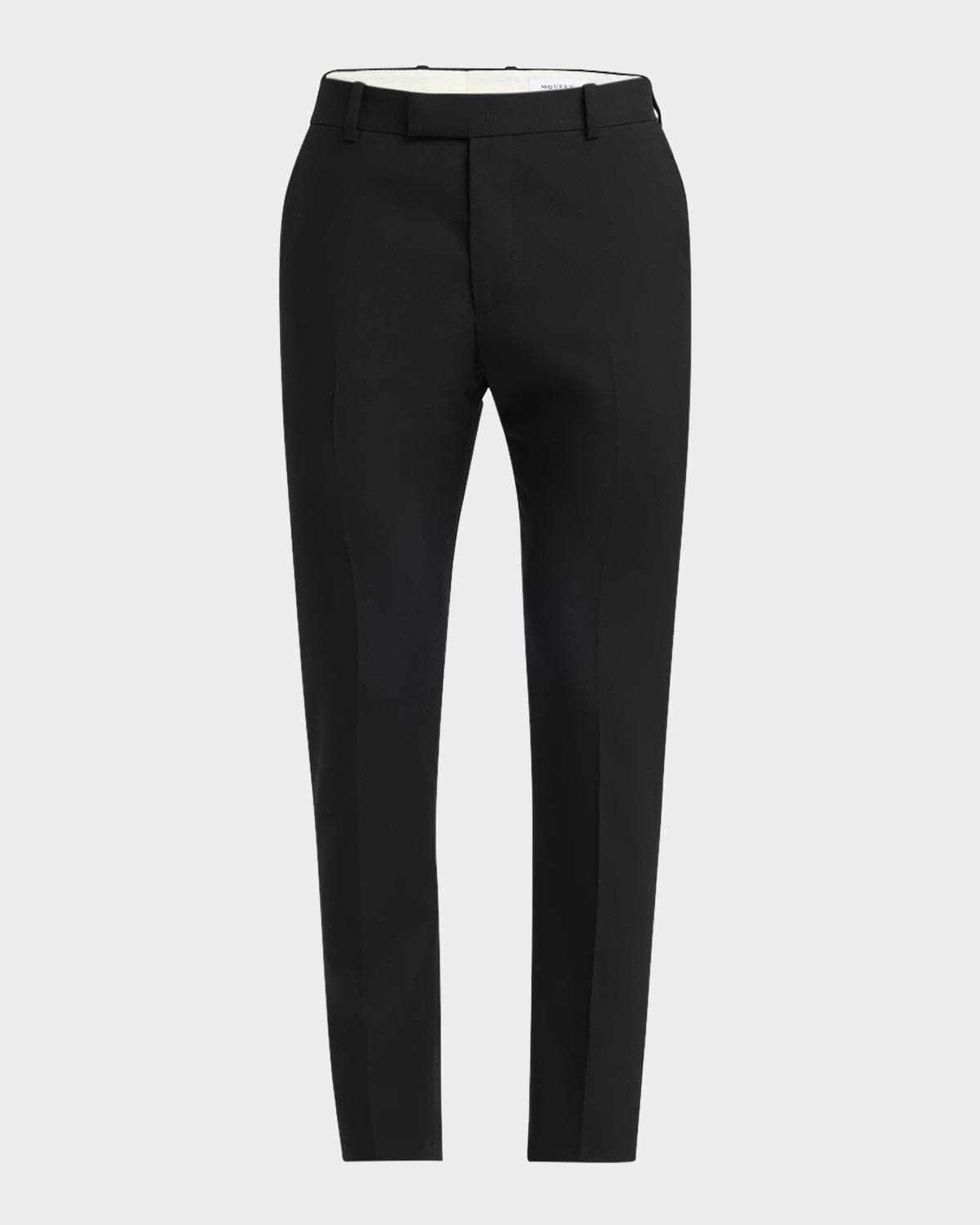 McQueen Men's Wool Cigarette Trousers