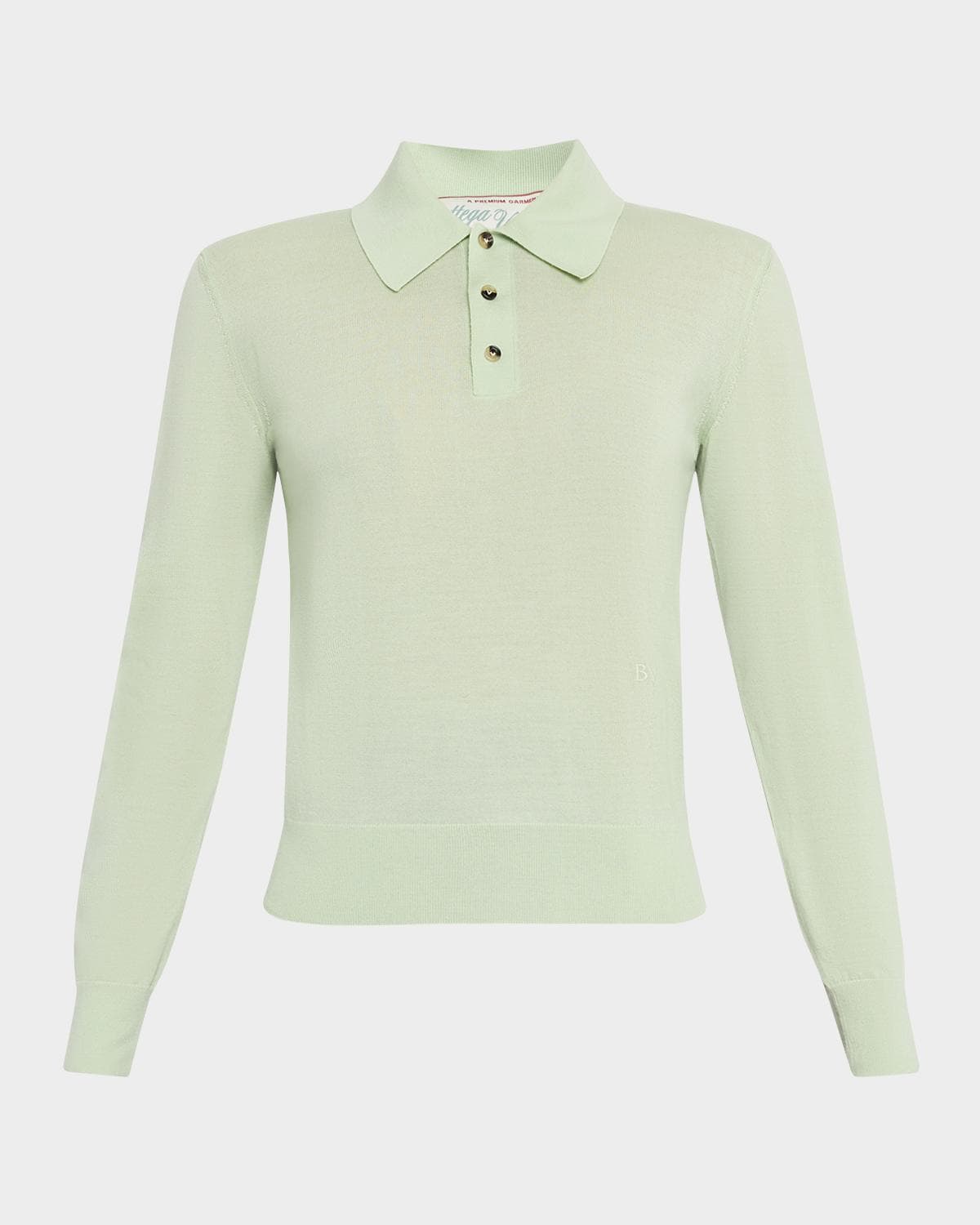 Bottega Veneta Long-Sleeve Fine Cashmere Polo Sweater
