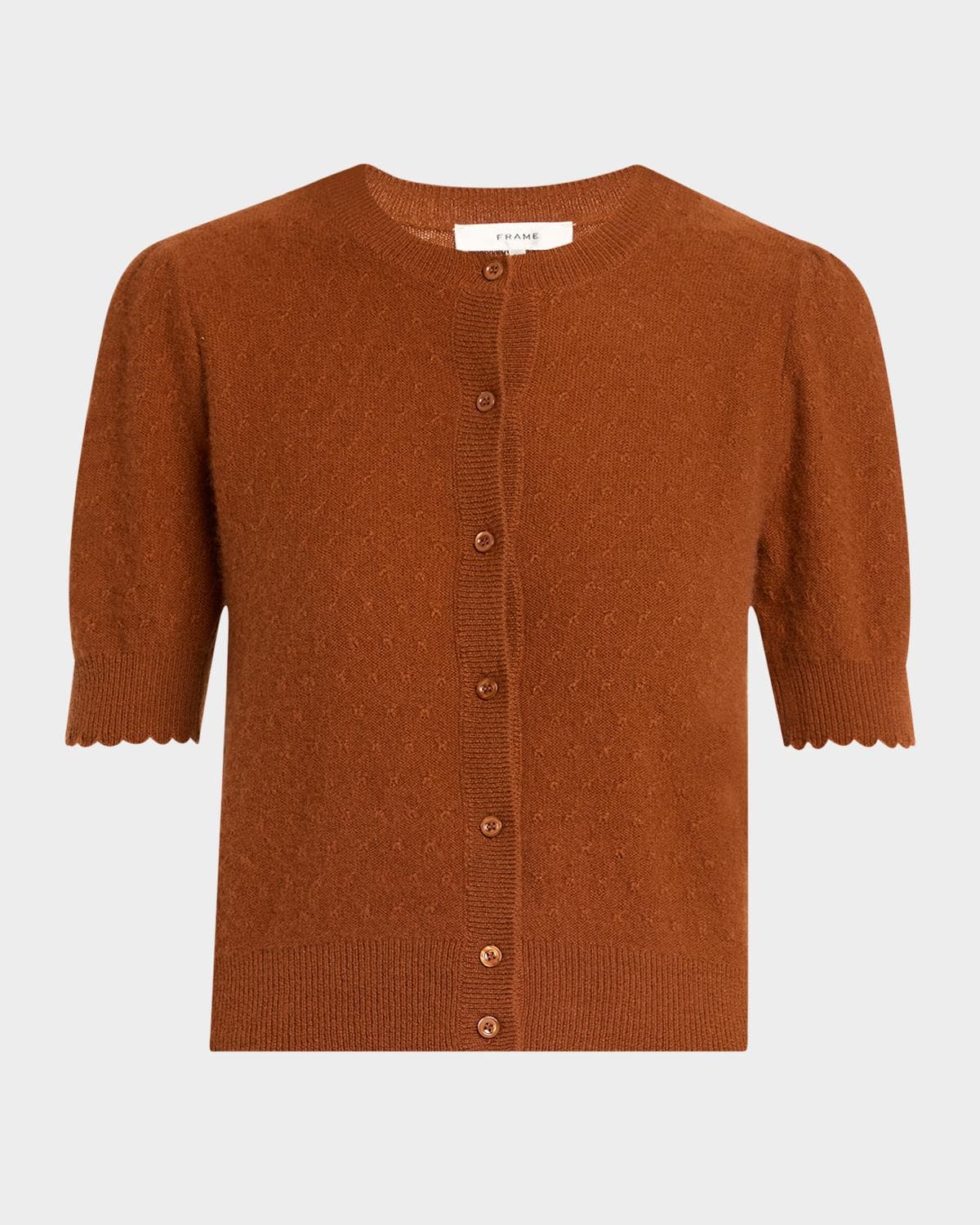 FRAME The Cashmere Pointelle Cardigan · X-LARGE