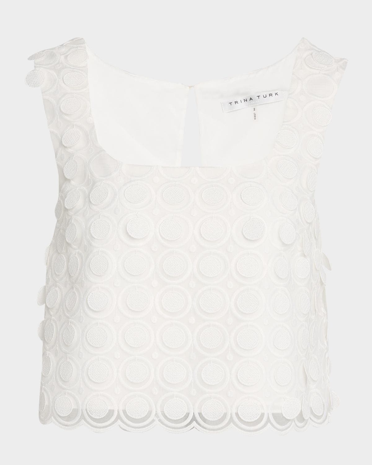 Trina Turk Serve Sleeveless Cropped Paillette Top