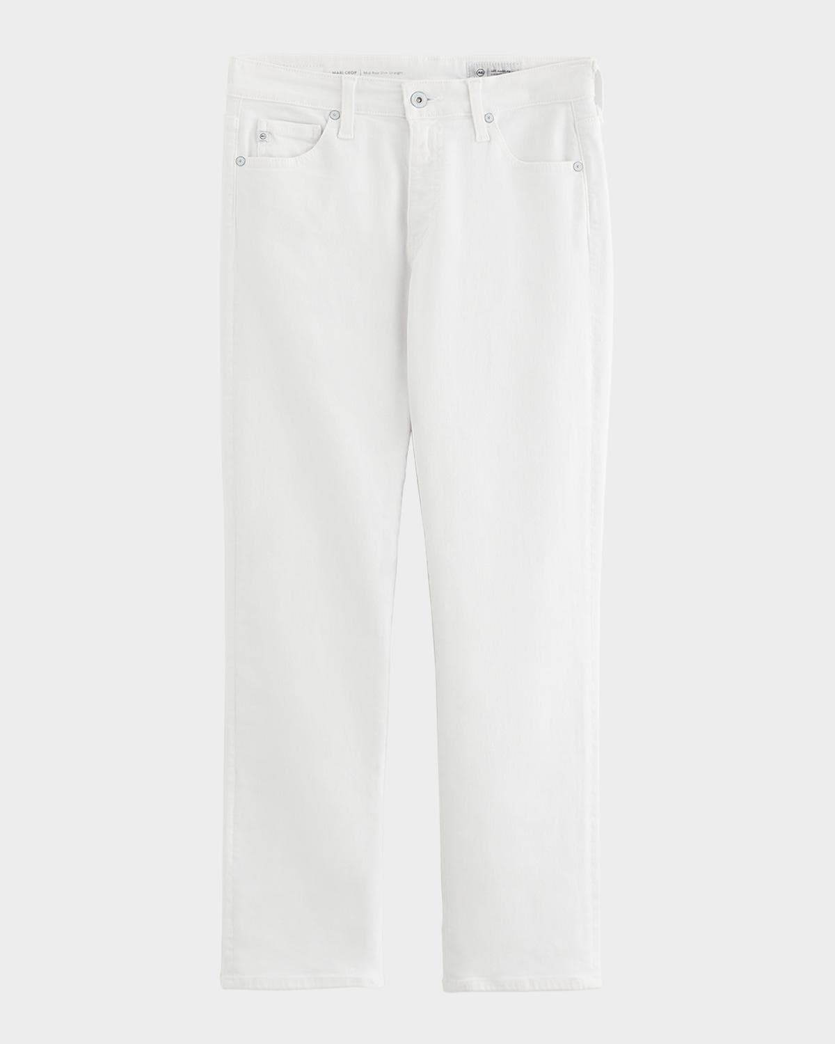 AG Jeans Mari Mid-Rise Slim Straight Crop Jeans