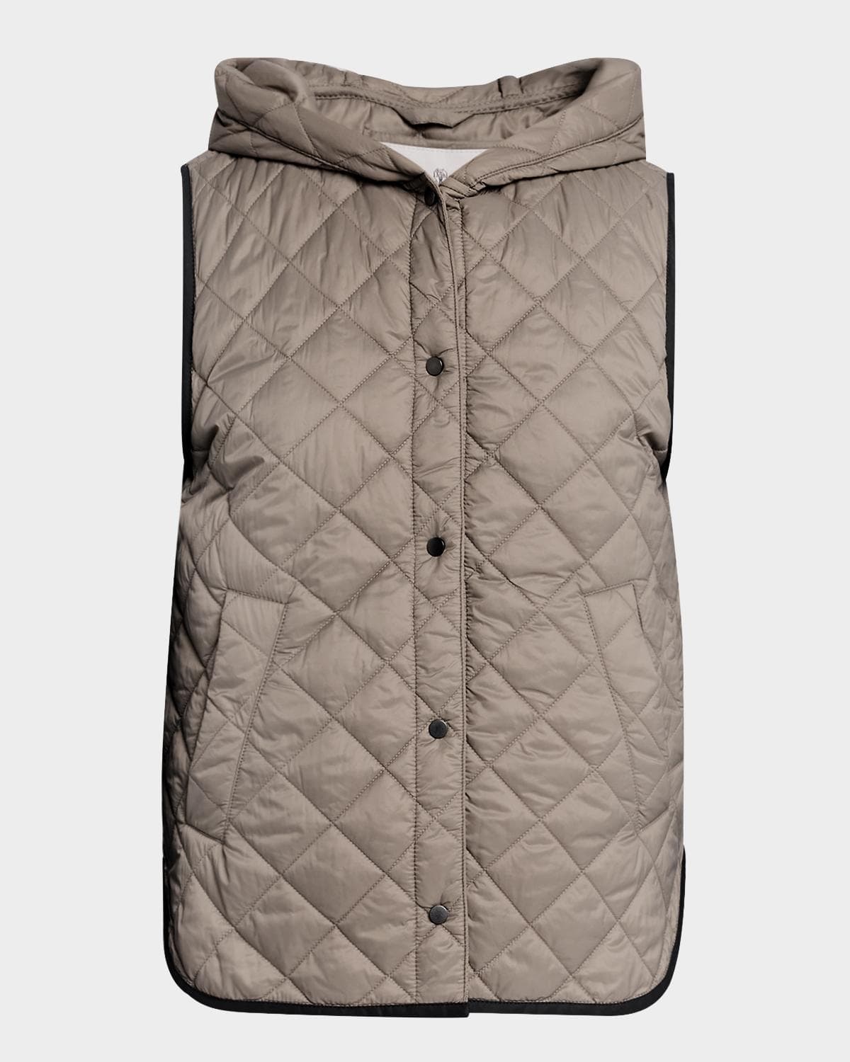 Brunello Cucinelli Quilted Nylon Padded Thermal Hooded Vest